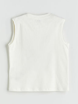 Bisiklet Yaka Bask?l? Erkek ?ocuk Atlet ve ?ort 2li