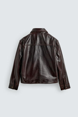 WASHED LEATHER JACKET - Zara фото 7