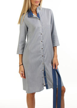 ПЛАТЬЕ РУБАШКА ПЛ533 В ПОЛОСОЧКУ - Assana фото 4