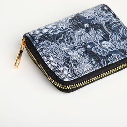 Кошелёк женский, маленький, на молнии, синий