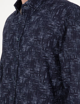 Lacivert Slim Fit Uzun Kollu G_mlek