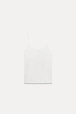 PLAIN STRAPPY KNIT TOP - Zara фото 10