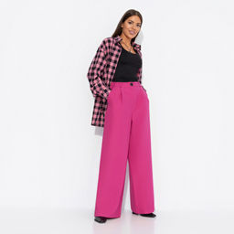 Брюки&#8209палаццо, Легкой походкой (pink)