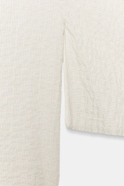 CAMISA CUADROS ZW COLLECTION / Beige - Zara фото 7