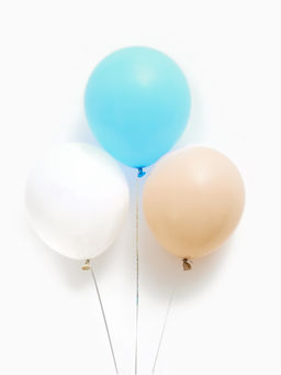 Воздушные шары латексные 12", "Нежно-голубой микс", набор 30 штук
