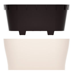 Горшок цветочный Лея 4л овальный двойной (с автополивом) (бежевый) М8590 - Альтернатива фото 5