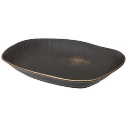 НАБОР ТАРЕЛОК ЗАКУСОЧНЫХ BRONCO MIDNIGHT GOLD 2 ШТ. 22*18.5*3 СМ (КОР=12НАБ.)  фото 4