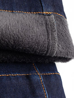 Джинсы-трубы из эластичного денима на флисе - Vilatte фото 7