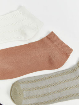 Desenli Kad?n Patik ?orap 5li