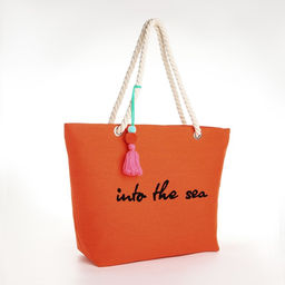 Сумка пляжная Into the sea, 50*34,5*14 см, оранжевый цвет - Nazamok фото 9