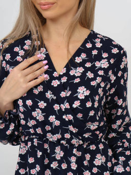 Платье женское, цвет синий белый