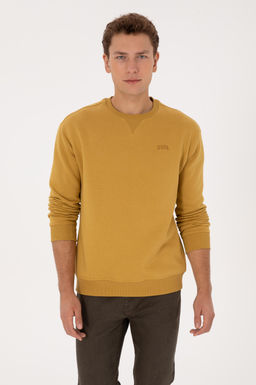 Erkek Hardal Basic Sweatshirt - U.s. polo assn фото 3