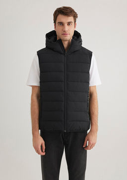 Mavi Jeans Detayl? Kapusonlu Siyah Sisme Yelek  фото 3