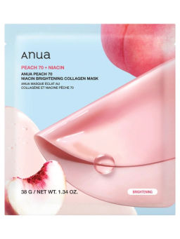 Anua Peach 70 Niacin Brightening Collagen Mask, 38g *1ea- Осветляющая гидрогелевая маска с персиком