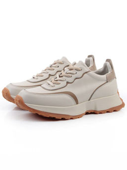 03-YC353-1 BEIGE Кроссовки женские (натуральная кожа)
