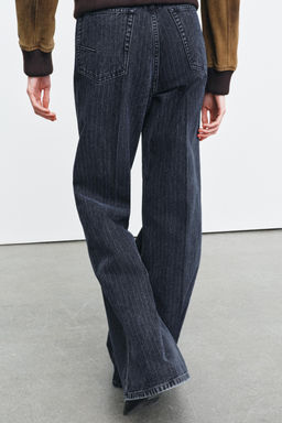 ZW COLLECTION HIGH-WAIST FLARED STRIPED JEANS - Zara фото 3