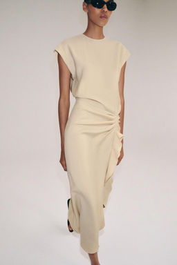 VESTIDO MIDI VOLANTES ZW COLLECTION / Crudo medio - Zara фото 13