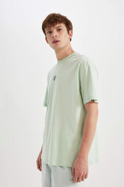 Футболка свободного кроя Vikings с круглым вырезом и короткими рукавами - Defacto фото 4