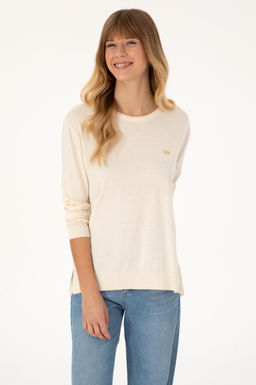 Kad_n Krem Basic Kazak