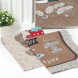 Полотенце 50*60 см. Правила кухни рогожка хлопок 100% - Лен поволжья фото 6