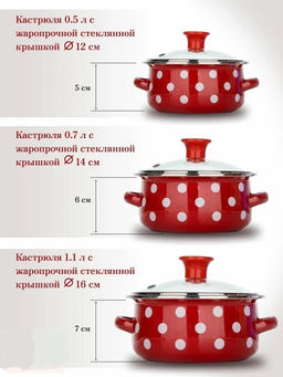 Набор кастрюль эмаль "Kelli" 6 пр , арт. KL-4169
