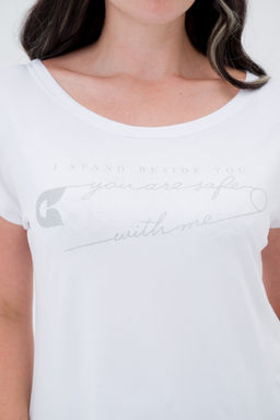 Футболка женская из вискозы Лирика белый You are safe - Амадэль фото 5