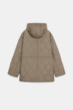 WATER-REPELLENT QUILTED JACKET WITH HOODIE - Zara фото 7