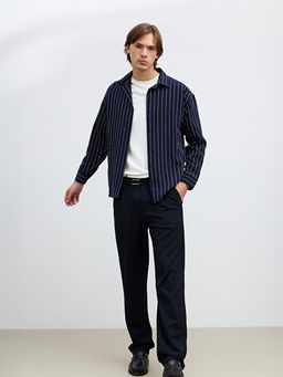 Regular Fit ?izgili Erkek G?mlek