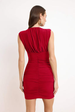 Haki Mini Orme Drapeli S?k/Gece Elbise TPRSS26EL00071 - Trendyolmilla фото 8