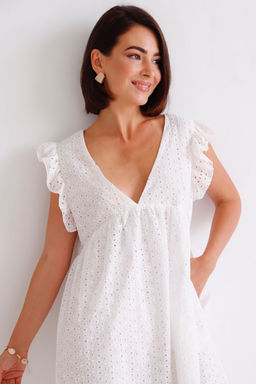 Martichelli Платье летнее хлопковое белое  фото 4