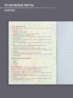 Цена за 5 шт. Предметная тетрадь по биологии Calligrata TOP «Журнал», 48 листов, в клетку, со справочным материалом, картонная обложка, глянцевая ламинация, серы�...