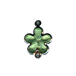 Страз в оправе Gamma MS-01 12 х 12 мм акрил 50 шт в пакете с еврослотом СК/Распродажа №10 св.зеленый