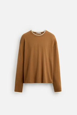 LIMITED EDITION CONTRAST NECK T-SHIRT - Zara фото 16