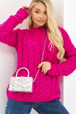 Женский свитер с косами оверсайз Happyfox