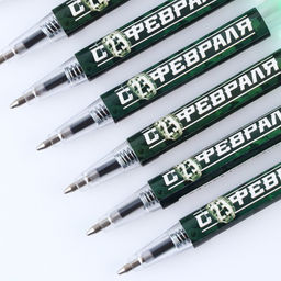 Цена за 10 шт. Ручка мини автоматическая С 23 февраля - Artfox фото 11