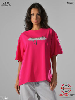 Женская футболка оверсайз с принтом - Bruno фото 6