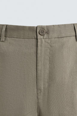 BERMUDA REGULAR FIT 100% LINO / Beige claro - Zara фото 9