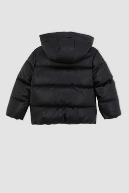 Водоотталкивающий пуховик с капюшоном для девочек - Defacto фото 5
