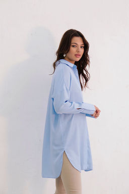 Базовая удлинённая рубашка свободного силуэта - Martichelli фото 79