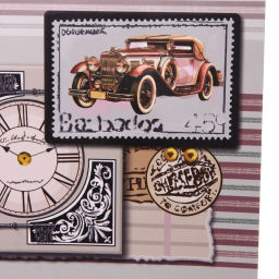 Цена за 12 шт. Пакет подарочный "Винтаж" 31*42*12 см, микс