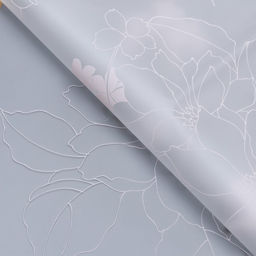 Цена за 20 шт. Пленка для цветов матовая, Цветы с каймой, розовый, 0.57?5 м 5% см