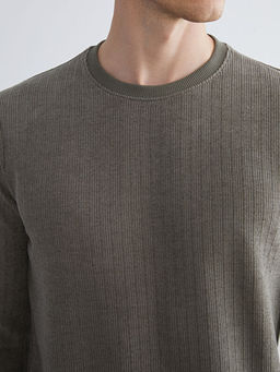 Bisiklet Yaka Erkek Sweatshirt