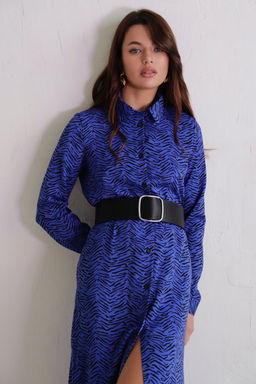 10944 Платье-рубашка удлинённое сапфир - Martichelli фото 19