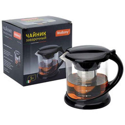 Чайник заварочный Decotto-1000 с пластик ручкой, фильтр из нерж ст, 1 л, Mallony арт.910108
