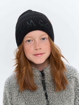 Шапка из смесового хлопка с вышивкой Уголь 7+ - Bungly фото 3