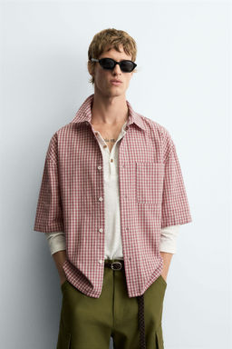 RELAXED FIT CHECK SHIRT - Zara фото 2