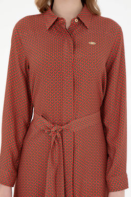 Женское тканое платье цвета хаки Неожиданная скидка в корзине - U.s. polo assn фото 5