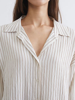 ?izgili Oversize Kad?n G?mlek