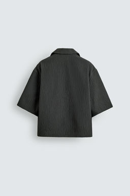 CAMISA RELAXED FIT TEXTURA IRREGULAR / Gris oscuro - Zara фото 7