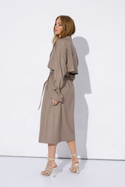 Плащ Pirs 4013 серо-бежевый  фото 2